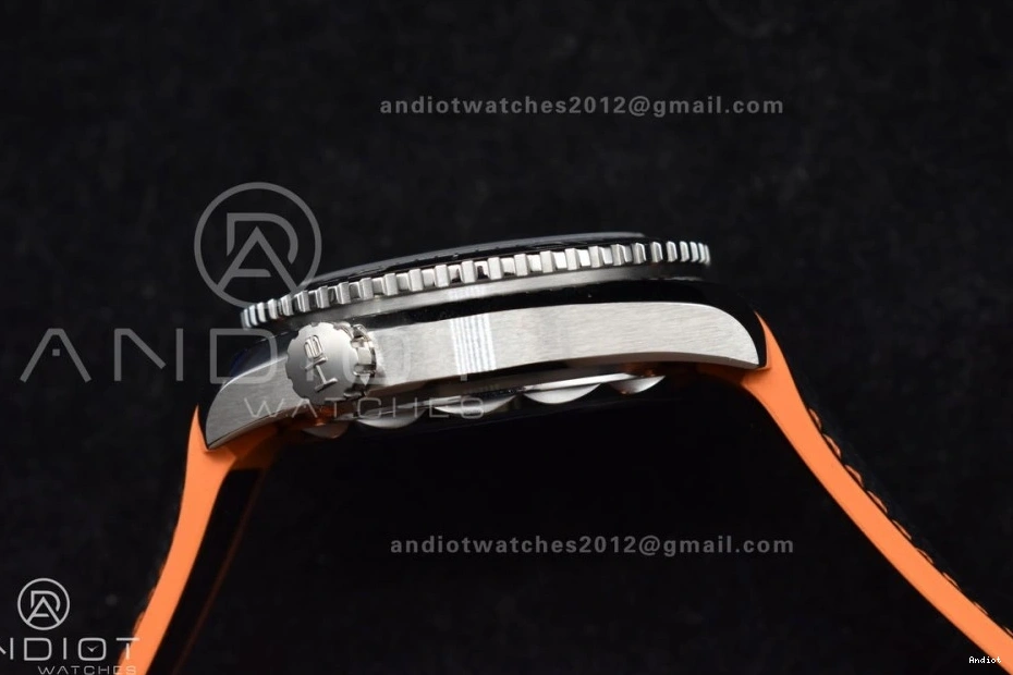 43.5mm 1:1 A8900 V2 Ocean on Super Bezel Edition Nylon Orange Strap Black SS Planet VSF Best Clone Black Dial 1223